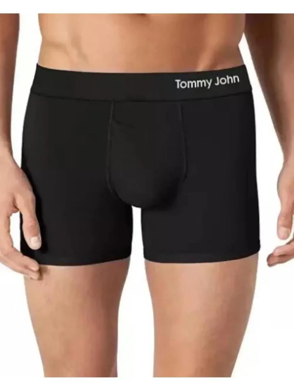 $55 Tommy John Cool Cotton 6” Boxer Briefs - 2 Pack Black  Men's NEW XXL